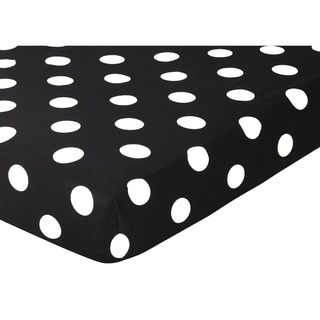 Sweet JoJo Designs Dot Print Hot Dot Fitted Crib Sheet-Image