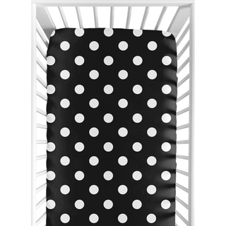 Sweet JoJo Designs Dot Print Hot Dot Fitted Crib Sheet