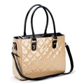 JP Lizzy Classic Crema Patent Diaper Bag