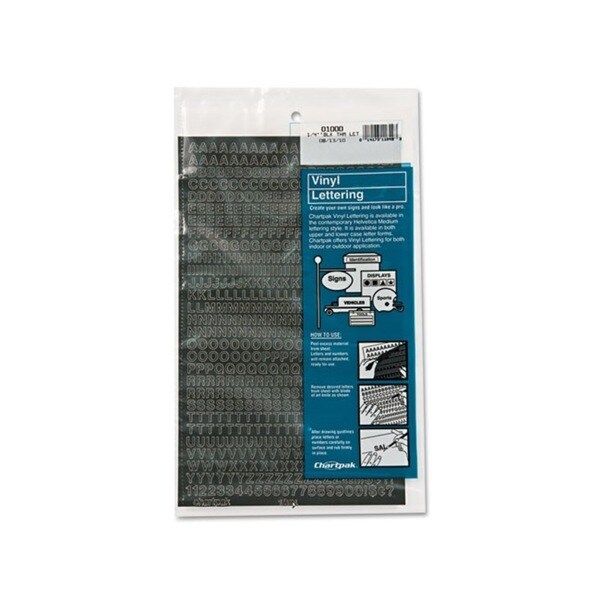 Chartpack Black Vinyl Self Adhesive 1/4-inch Letters/ Numbers (610 Characters) 