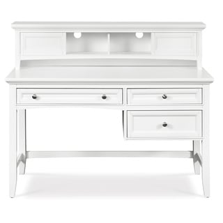 Magnussen 'Kenley' White 3-drawer Desk with Hutch