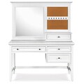 Magnussen 'Kenley' White 3-drawer Desk and Vanity Mirror Set