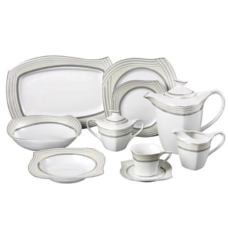 Ella Porcelain 47-piece Dinnerware Set