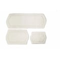 3-piece Ivory Memory Foam Bath Rug Set