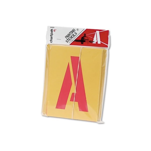 Chartpak Manila 6-inch Gothic A-Z/ 0-9 Stencil Set (35 Characters)