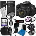 Canon EOS Rebel T4I Digital SLR Camera w/ 18-55 IS II & 75-300 III Lens with 32GB Bundle