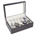 Vintage Dark Walnut/ Glass Top Watch Case
