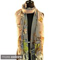 Pashmina/ Silk 'Multi Coloured Butterflies' Fashion Scarf