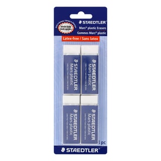 Staedtler Mars Plastic Soft White Vinyl Erasers (Pack of 4)