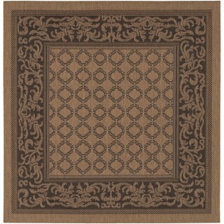 Recife Garden Lattice Cocoa/ Black Rug (8'6 x 8'6)