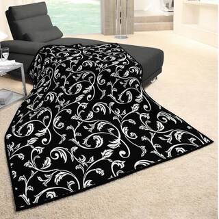 angelo:HOME Vine Woven Heather Black Throw