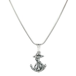 Jewelry by Dawn Fancy Anchor Sterling Silver Snake Chain Necklace