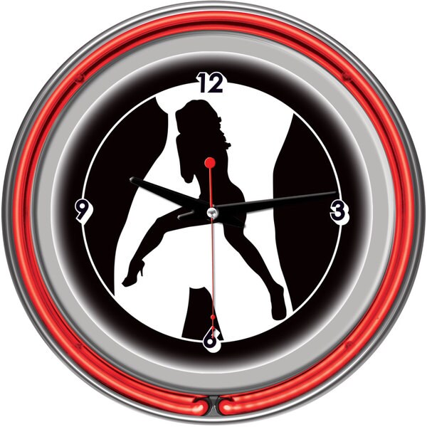Shadow Babes C Series Red Neon Ring Clock