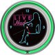 Shadow Babes D Series Two Green Neon Rings Clock 