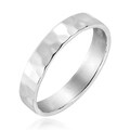 Sterling Silver Mod Hammered Texture Band Ring (Thailand)