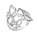 Sterling Silver Flying Butterfly Family Ring (Thailand)