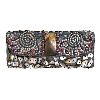Handmade Exotic Beauty Mix Stone Beaded Clutch (Philippines)
