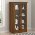 Ameriwood Inspired Cherry Glass Door Bookcase