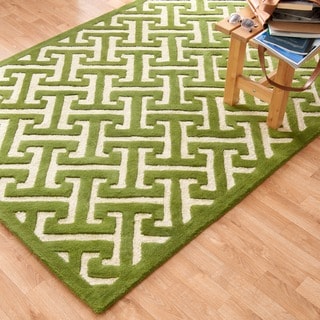 Hand-tufted Logan Lawn Wool Rug (5'0 x 7'6)