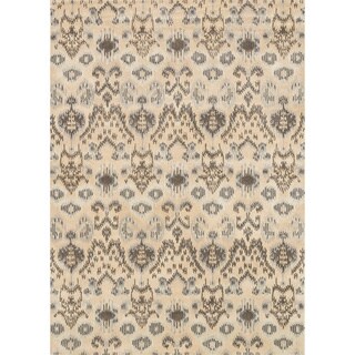 Hand-tufted Arianna Cream/ Grey Wool Rug (3'6 x 5'6)
