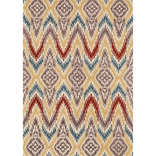 Hand-tufted Arianna Ivory/ Light Gold Wool Rug (7'10 x 11'0)