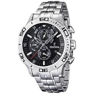 Festina Men's 'La Vuelta' Silver Stainless Steel Quartz Watch