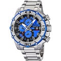 Festina Men's Tour De France Silver with Blue Dial Stainless Steel Quartz Watch