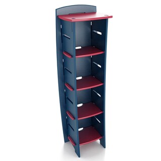 Legare Navy and Red 59-inch x 18-inch Bookcase