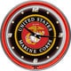 United States Marine Corps Chrome/ Neon Ring Clock