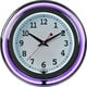 14 Inch Double Ring Neon Clock Purple Outer White Inner