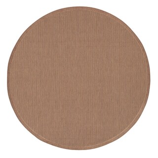 Recife Saddle Stitch Cocoa Rug (7'6 Round)