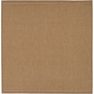 Recife Saddle Stitch Cocoa Rug (7'6 Square)