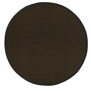 Recife Saddle Stitch Black Rug (7'6 Round)