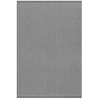 Recife Saddle Stitch Grey Runner Rug (2'3 x 7'10)