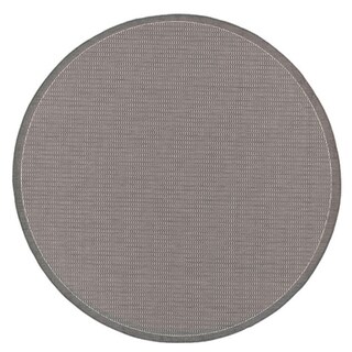 Recife Saddle Stitch Grey Rug (8'6 Round)
