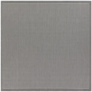 Recife Saddle Stitch Grey Rug (8'6 Square)