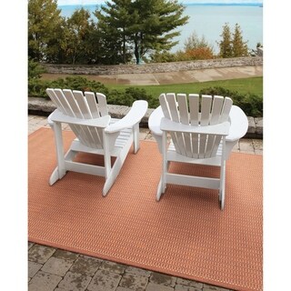 Recife Saddle Stitch/ Terra Cotta Natural Rug (5'3" x 7'6")