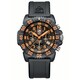Luminox Men's A.3089 'Colormark' Black/Orange Dial Black Rubber Strap Quartz Watch
