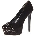 Fahrenheit Women's 'Daisy-11' Studded Toe Platform Pumps