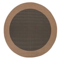 Recife Checkered Field/ Black Cocoa Round Rug (8'6")