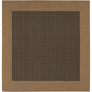 Recife Black/ Cocoa Checkered Rug (8'6 Square)