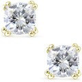 14k Gold Cushion-cut Moissanite Stud Earrings