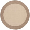 Recife Natural Cocoa Checkered Rug (8'6 Round)