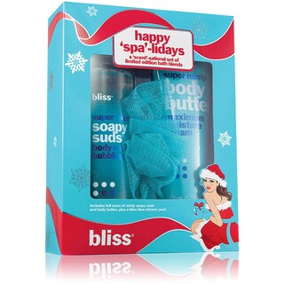 Bliss Happy Spa-Lidays Super Minty 3-piece Gift Set