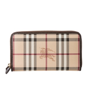 Burberry 'Ziggy' Large Haymarket Zip-Around Wallet