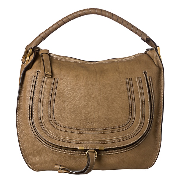 Chloe \u0026#39;Marcie\u0026#39; Large Nut Leather Hobo Bag - 15116220 - Overstock ...  