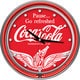 Wings Coca Cola Two Ring Neon Clock 