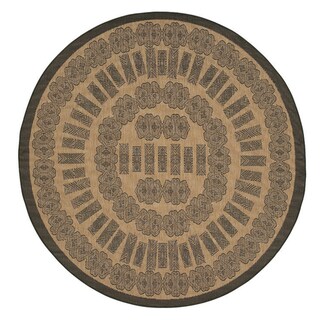 Couristan Recife Tamworth Cocoa and Black Rug (8' x 6' Round)