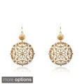 Riccova 14k Goldplated Lace Medallion Dangle Earrings