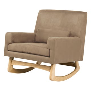 Taupe Microsuede 'Modern Rocker' Upholstered Rocking Chair